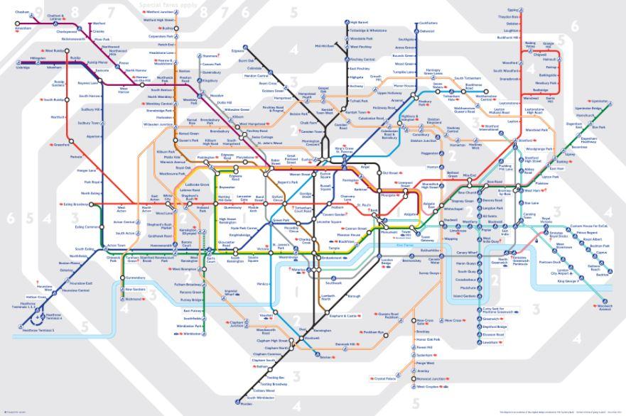 Знаковая Tube Map была впервые создана чертежником Гарри Беком в 1931 году